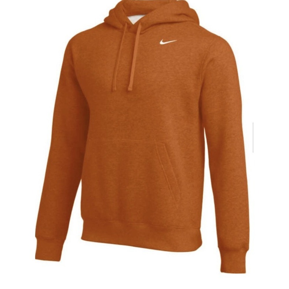 Nike Hoodie Orange Swoosh Pullover Sweatshirt Athletic Gym NWT‎ CJ1611 802